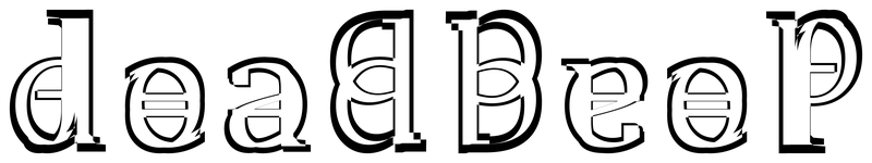 Ambigram for deadbeef in Davidclm-medium